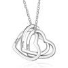 kaululu Collana Donna Cuore Personalizzata 1-4 Famiglia BFF Bambino Nome Ciondolo in Acciaio Inossidabile Nome Graver Regalo Anniversario Gioielli Personalizzati