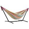 Vivere, Salsa UHSDO8-26 Amaca con Supporto Brasiliana, Cotone, 250 cm, Portata 200 kg Borsa da Trasporto inclu, Doppia