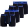 FREEGUN Mutande Boxer Uomo Cotone, Set da 4, Nero P4 (L)