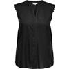 ONLY Carmakoma Maglietta da Donna Carmumi SL Top, Nero, 48