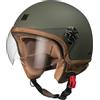 MOTOCUBO CASCO 22.06 JET ANT VERDE OPACO TG S MOTOCUBO - VISIERA ELICOTTERISTA