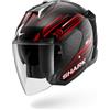 SHARK, Casco Moto Jet SKWAL I3 JET LIGHT-BLUR Black Red White KRW, M