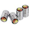 Bankeep Set di 4 tappi per valvole dell'auto in alluminio con guarnizione in gomma per Abarth 595 500 695 Fiat 131 124 Spider Punto 1000 204A Guarnizione in gomma per ruota pneumatico Decorazione Accessori