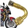 Genérico Estensione Post Valvola Pneumatica Adattatore Gonfiato Aria per Moto Estensore Universale Con Curva 90 Gradi,Extender Auto Scooter Automatico, Camione