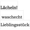 Rayher Labels Lächeln, Waschecht,Liebl., 30X15Mm, 40X15Mm, 50X15Mm, Bus.Blis. 3Pz, 34263000