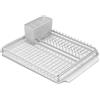 Brabantia Sink Side Scolapiatti con Scivolo, Alluminio, Light Grey, 49.2 x 38.6 x 14.2 cm