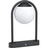 Eglo Prata Vecchia Lampada da Esterno Moderna, Minimalista, con Attacco E27. IP44. in Acciaio Zincato Nero e Plastica Bianca