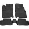 J&J AUTOMOTIVE Norm Liners Tappetini Auto su Misura per Renault Kadjar dal 2015, Set da 4 Pezzi, 3D in Gomma TPE, Antiscivolo, Inodore, Colore Nero