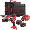 Milwaukee Set Elettroutensili 18V Trapano M18 BLPDRC + Smerigliatrice M18 FSAG125X Milwaukee