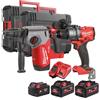 Milwaukee Set Elettroutensili 18V - Trapano M18 FP3 + Tassellatore M18 FHX Milwaukee
