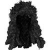 FashionCha Parrucca Lunga E Riccia Da Pirata in Stile Rock Nero per Halloween, Sintetica, Resistente.