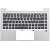 wzqrps Tastiera di ricambio per HP Probook 440 445 G9 G8, parte superiore della tastiera N01286-001 N01287-001 M23770-001 M23769-001 argento (Probook 440 445 G9 G8 retroilluminata )