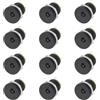 QUARKZMAN 12Pcs DC3513 Jack Di Alimentazione, 30V 0.5A 3.5x1.3mm 3 Pin Femmina Connettore A Pannello DC Con Dado E Rondella Metallico Per Dispositivi Elettronici, Nero 14x14x18mm