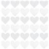 QUARKZMAN Toppe A Forma di Cuore da Stirare 7x6.8cm Ricamate Toppe da Cucire Applicazioni Decorazioni per Abbigliamento Riparazione Zaini Scarpe Decorazione Bianco 30Pz