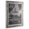 1a Bilderrahmen Cornice per puzzle, per poster, 40 x 50 cm, stile vintage, bianco shabby chic, 50 x 40 cm, con vetro sintetico trasparente