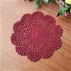 Anevous 2 pezzi di tovagliette ricamate, 20 cm di pizzo vintage all'uncinetto, tovagliette rotonde in cotone fatte a mano, runner da tavola e sottobicchieri per la cucina e la sala da pranzo