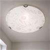 MA MAISON Plafoniera Tonda in Vetro 40x11P cm - Motivi Floreali, da Parete, Soffitto, Attacco E27, 57Hz, 2 Attacchi, per Soggiorno, Camera, Bagno, Corridoio - Made in Italy