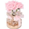 Luocute Lampada da Tavolo in Cristallo Rosa, Lampada a Forma di Fiore Dimmerabile a 3 Colori Senza Fili Ricaricabile, Lampada Romantica a LED con Diamante Rosa per Camera da Letto,