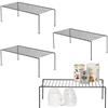 simplywire - Confezione da 4 Mensole Portaoggetti - Organizzatori per credenza da Cucina - Acciaio Rivestito in Plastica Nera