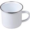 GRÄWE® - Tazza da campeggio smaltata, con manico, 300 ml, colore: Bianco