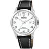 Festina SWISS MADE Orologio Uomo Analogico Pelle Nera - Quarzo Data - Vetro Zaffiro Resistente - Impermeabile 10 ATM Elegante - F20025/1 Classic Leather