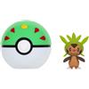 Pokémon PKW3641 Clip'n'Go Poké Ball - Igamaro & Amici palla Poké ufficiale con figura di 5 cm