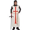 FIESTAS GUIRCA Costume da Templare Adolescente - Completo da Guerriero Medievale per Adolescenti di 14-16 Anni