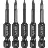 QUARKZMAN 5Pz T7 Inserti per Avvitatore Torx Sicurezza 1/4 Gambo Esagonale 2 (50mm) Magnetica Antimanomissione Chiavi Set Cacciaviti a Stella 6 Punte per Trapano Acciaio S3 con Foro