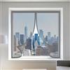 WCHENHUI Magnetica Zanzariera 50 x 125 cm Varie Taglie Zanzariera Finestra Adesiva Senza Foratura e Silenziosa per Corridoi Finestre Patio, Grigio