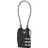 Thirard Lucchetto codice TSA, bagagli, cavo in acciaio, combinazione 3 cifre - THIRARD