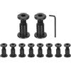 QUARKZMAN 10 Set Bulloni a Testa Esagonale M6x16mm con Dado M6x15mm e Chiave Esagonale, Bulloni e Viti per Connettori Mobili per Cintura Svasata, Neri