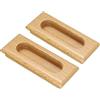 QUARKZMAN 2Pcs Maniglia A Scomparsa In Legno Incassata 88x35x15mm Design Incorporato Rettangolare Verniciata Per Porte Scorrevoli Ante Armadio Cassetti