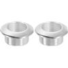 QUARKZMAN 2Pz 0.71 (18mm) Passacavi in Nylon per Scrivania, Copertura Foro per Cavi in Plastica, Organizzatore di Cavi per Scrivania o Armadio per Computer, Argento