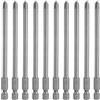 QUARKZMAN 10Pz #2 Punte Cacciavite Phillips PH2 1/4 Gambo Esagonale 4 (100mm) Lungo Acciaio S2 Magnetiche Inserti per Avvitatore per Cacciavite Elettrico Punte Trapano 0.197 (5mm) Asta
