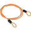 PATIKIL Sicurezza Acciaio Cavo 2.5mm x 1m/3.28ft Cavo Antifurto Rivestito Bagaglio Blocco Filo Corda con Doppio Cerchio Sicurezza per Esterni, Bici, Porte, Lampade, Arancione