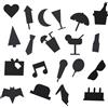 Design Letters - Set Panneau perforé - Nero - Polimetilmetacrilato
