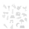 Design Letters - Set Panneau perforé - Bianco - Polimetilmetacrilato