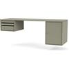 MONTANA - Scrivania a muro Home office - Grigio - MDF laccato - Designer Peter J. Lassen