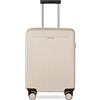 bugatti Linea Harde Koffer S - Valigia da cabina in policarbonato, leggera, 4 ruote - Beige