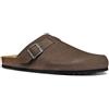 Geox U GHITA C, Sandalo Scorrevole Uomo, Dk Coffee, 42 EU