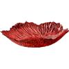 SZLIFE Ciotola Decorativa per Frutta 24 Cm Di Diametro, Porta Caramelle Da Tavolo in Materiale Pet, Portafrutta a Forma Di Petalo, Finemente Liscia E Ottima per Frutta O Verdur, Rosso