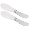 Ausla Set di Coltelli per Spalmare il Burro, Acciaio Inossidabile per Uso Alimentare, Manico Ergonomico in Ceramica, Ideale per Spalmare Formaggio, Marmellata e Burro di Arachidi (WHITE)