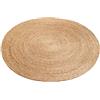 MHADBKH Tappeto rotondo in paglia intrecciata a mano naturale per yoga fitness riposo all'aperto relax decorazioni cucina naturale