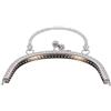 Atyhao Telaio con Manico per Borsa in Metallo da 16,5 Cm, Chiusura con Chiusura per Borsa per Forniture Fai-da-te (Argento B01-028—00510)