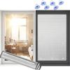 Generic Pellicola Oscurante Vetri Finestre Anticalore, Pellicola Isolante Vetri con Ventose Senza Forare, Tende in Alluminio per Lucernario, Casa e Camper(Gray,80x180cm)