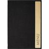 SIGEL SM220 Cartellina portamenù - Bambus - 1 pezzo - incl. 2 doppie buste trasparenti per 8 pagine - rilegatura a elastico - A4 - grigio scuro/beige
