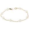 Monde Petit Bracciale Ragazza Oro Giallo 9K Perla Roton4 mm Brillantezza 14 cm - Certificato di garanzia - 1225