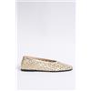 Poeve Ballerina Intrecciata Platino Donna