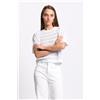 Purotatto Maglia con Micro Paillettes Bianco Donna