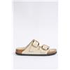 Birkenstock Arizona Big Buckle Shine Avorio Donna